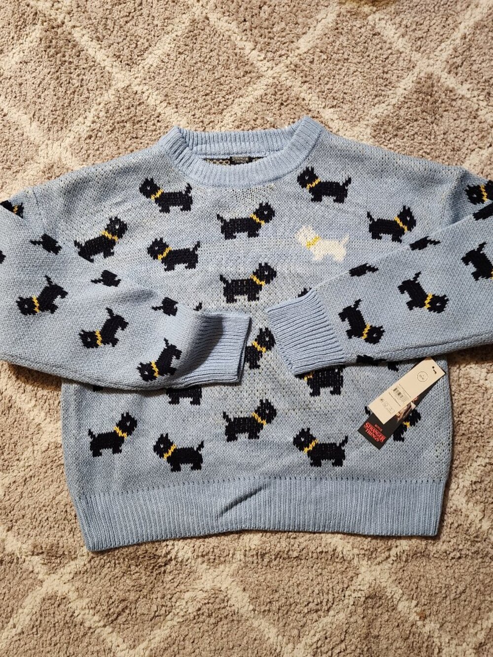 Stranger Things Sweater with Dogs